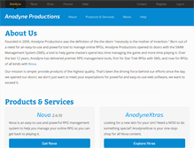 Tablet Screenshot of anodyne-productions.com